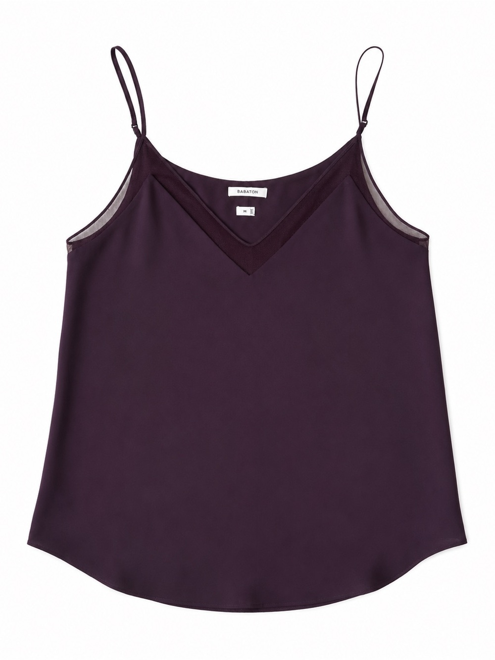 Aritzia Babaton Camisole | Plum Mesh Trim Tank | Size M